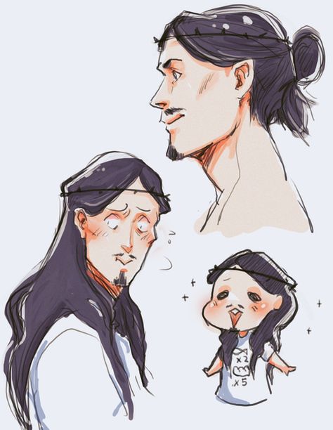 SAINT YOUNG MEN ! Jesus Christ, son of God. Pretty cool on the Curriculum Vitae, isn't it ? ;) Jesus Fanart, Anime Jesus, Jesus Christ Statue, Ragnarok Anime, Japanese Film, Man Movies, Son Of God, Curriculum Vitae, Young Men