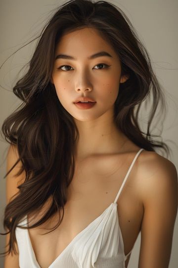 Premium Photo | Captivating Studio Portrait of Asian Model Female Portrait Asian, Australian Model Women, Girl Portrait Reference, Pretty Asians With Glasses, Asian Female Portrait, Japanese Modeling Female, Model Face Poses, Asian Woman Face Claim, Natural Asian Beauty