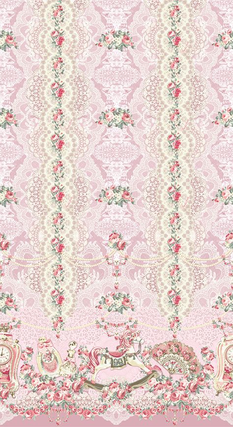 Angelic Pretty - Belle Epoque Rose Wallpaper Iphone Vintage, Cocoppa Wallpaper, Trendy Wallpaper, Iphone Wallpaper Vintage, Pretty Prints, Kawaii Wallpaper, Belle Epoque, Wallpaper Iphone Cute, Pink Wallpaper