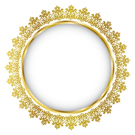 Golden Circle Frame Png, Golden Round Frame Png, Round Circle Png, Gold Circle Frame Png, Elements For Graphic Design, Round Graphic Design, Design Png Graphics, Wedding Png Background, Png Frame Aesthetic