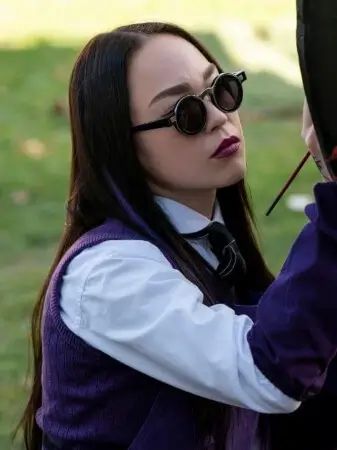 Yoko Tanaka Cosplay Costume Dress Wednesday Vampire Hair, Long Straight Black Hair, Wednesday Costume, Wednesday Addams Costume, Monster Makeup, Wednesday Movie, Addams Family Wednesday, Monster University, Costume Store