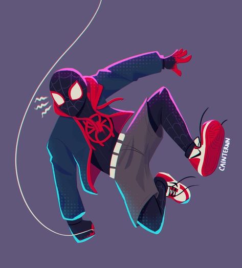 Miles Morales Swinging, Spiderverse Wallpaper, Spider Man Into The Spiderverse, Spiderman Into The Spiderverse, Miles Morales Spider Man, Spiderman Spiderman, Miles Spiderman, Spiderman Art Sketch, Spider Man Miles Morales