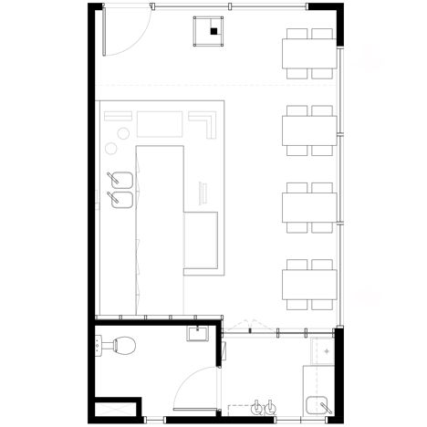 Jury Cafe by Biasol Design Studio Coffee Shop Office Design, Small Cafe Floor Plan, Cafe Floor Plan Layout, Australian Prison, Cafe Floor Plan, Canteen Design, Cafe Plan, Restaurant Floor Plan, Cafeteria Design