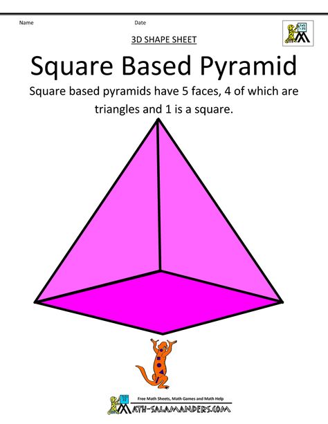 math-shapes-square-based-pyramid-col.gif (1000×1294) Printable 3d Shapes, Math Shapes, Geometry Projects, Square Pyramid, Math Sheets, Printable Shapes, Math Vocabulary, Third Grade Classroom, Salamanders