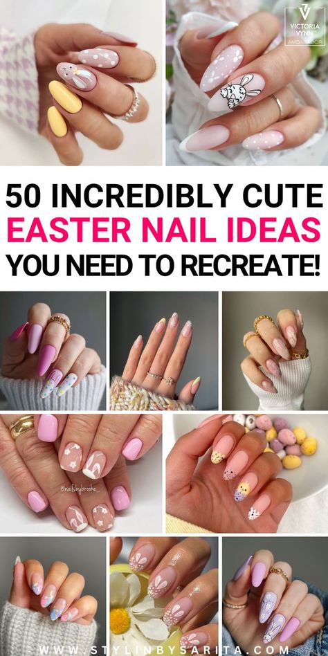 easter nail ideas Easter Nails Design Spring, Easter Nail Ideas, Easter Nail Art Designs, Pastel Nail Art, Easter Nail, Bunny Nails, Easter Nail Designs, Festive Nail Art, Easter Nail Art