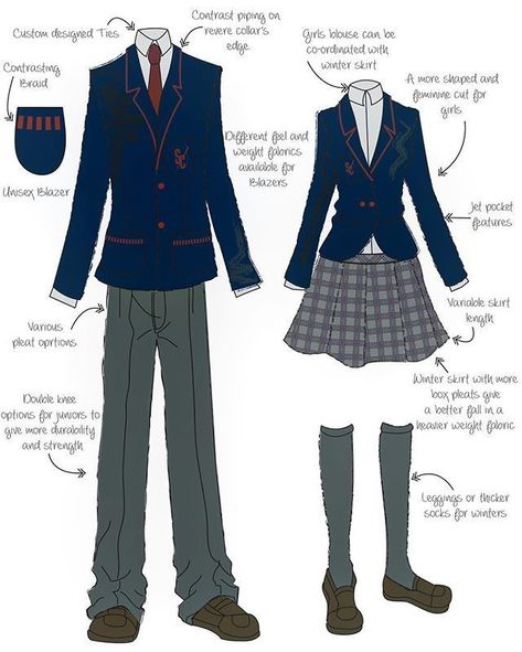 School Uniform Drawing, Uniform Drawing, School Uniform Ideas, High School Uniform, Anime Uniform, Japanese Uniform, School Uniform Fashion, School Uniform Outfits, Uniform Ideas