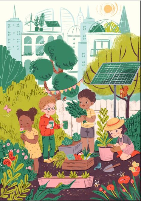 귀여운 음식 그림, Illustration Art Kids, 동화 삽화, Illustration Mignonne, Garden Illustration, Inspirational Illustration, Art Mignon, Picture Books Illustration, Environment Day