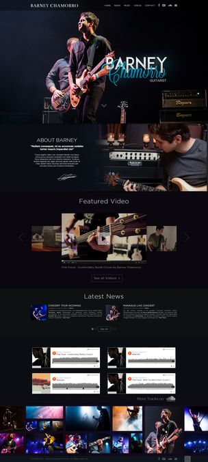 Guitarist Portfolio by Hitron Singer Website Design, Band Website Design, Musician Portfolio, Music Portfolio, Musician Website, Artist Portfolio Website, Band Website, Smart Working, Design Quote