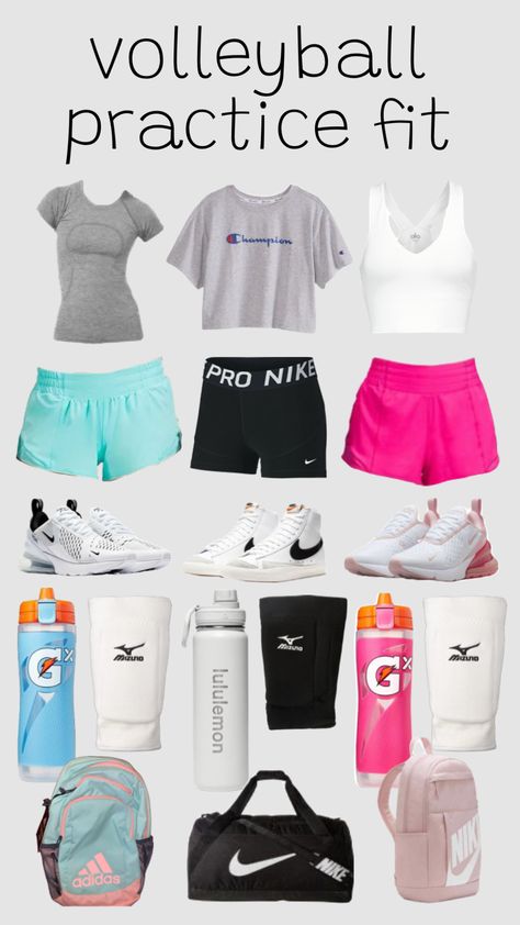 #sporty #sports #outfitinspo #preppy #preppyinspo #beauty #volleyball How To Style Nike Shorts Outfit, Sport Preppy Outfits, Volley Ball Outfits Aesthetic, Volleyball Clothes Design, Cute Outfits For Volleyball Practice, Outfits For School Sporty, Volleyball Practice Outfit Ideas, Outfits To Wear To Volleyball Practice, Your Sport Your Outfit