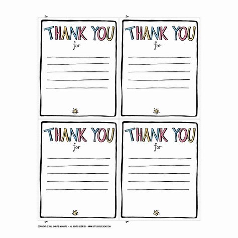 Thank You Letter Templates Fresh Thank You Printable Jennie Moraitis Best Thank You Notes, Printable Thank You Notes, Thank You Letter Template, Printable Note Cards, Thank You Note Template, Note Card Template, Notes Templates, Thank You Printable, Teacher Templates