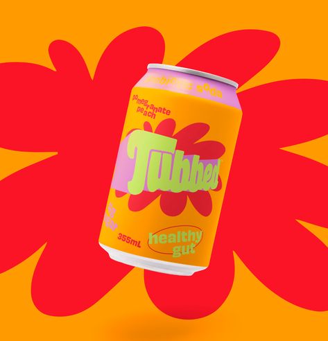 Tubbed Prebiotic Soda – Packaging Of The World Pop Art Graphic Design, Soda Packaging, Fruit Juice Brands, Crazy Design, Soda Brands, Drinks Packaging Design, Watermark Design, Sparkling Drinks, Drinks Brands