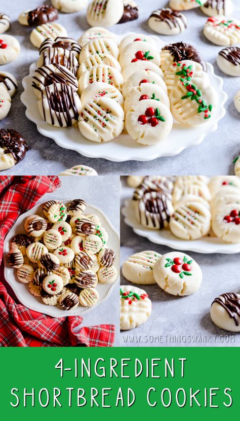 This recipe for melt-in-your-mouth shortbread is an absolute necessity for the holiday baking season. Cookies Japanese, Whipped Shortbread, Galletas Keto, Plating Food, Shortbread Cookies Recipe, Presentation Food, Whipped Shortbread Cookies, Christmas Shortbread, Candy Food