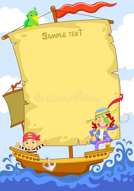 Pirates Cartoon, Cartoon Frame, Frame Cartoon, Pirate Cartoon, Pirate Birthday Party, Pirate Birthday, Cartoon Background, Pictures Images, The Happy