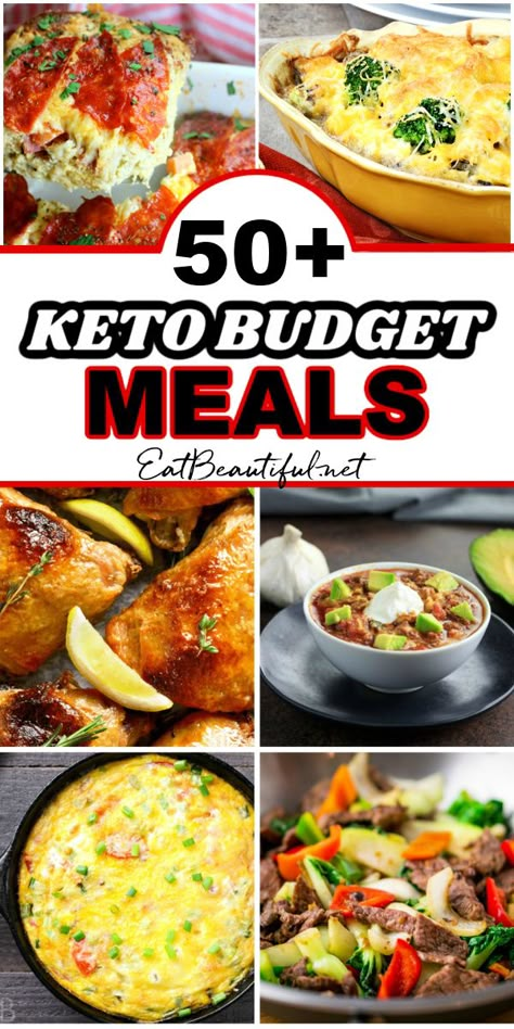 Easy Cheap Keto Meal Plan, Cheap Easy Keto Dinners, Low Carb Cheap Meals Budget, Cheap Keto Dinner Recipes, Cheap Low Carb Meals Budget, Lowcarb Meals Dinners, Low Carb Cheap Meals, Cheap Keto Meal Prep, Cheap Low Carb Meals