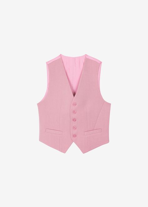 Gelso Waistcoat - Rose Vest The Frankie Shop Pink Waistcoat, Rose Clothes, Fitted Waistcoat, Estilo Preppy Chic, Modest Dresses Fashion, Rose Clothing, Dressy Casual Outfits, Pink Vest, The Frankie Shop