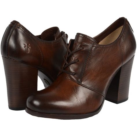 Frye Parker Oxford High Heels ($223) ❤ liked on Polyvore featuring shoes, oxfords, brown, high heel oxfords, brown high heel shoes, long shoes, frye oxford and chunky shoes Oxford High Heels, Heeled Oxford Shoes, High Heel Oxford Shoes, Heeled Oxfords, Heel Oxfords, Antique Shoes, High Heel Oxfords, Oxford Shoes Heels, Brown Oxford Shoes