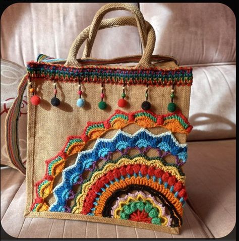 Jute Tas, Crochet Boho Bag, Sac Diy, Microcar, Diy Bag Designs, Bag Pattern Free, Crochet Handbag, Crochet Clutch, Crochet Handbags Patterns