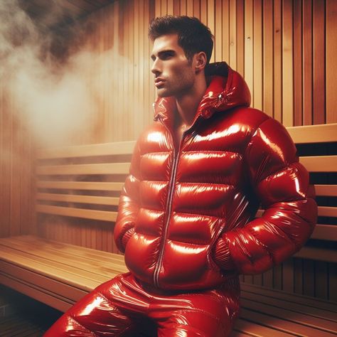 Home / X Nylon Outerwear, Pvc Raincoat, Shiny Jacket, Red Puffer, Mens Down Jacket, Jackets Men Fashion, Sneakers Boots, Down Jacket, Mens Jackets