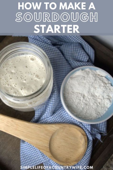 Maybe you’ve wanted to make some sourdough bread but aren’t sure where to begin. Making your own sourdough starter isn't as hard as you might think. If you follow this homemade sourdough starter recipe I’m sharing with you today, you’ll be making sourdough bread in no time! | simple sourdough starter instructions | how to make your own sourdough starter from scratch | how to make your own sourdough starter instructions Sourdough Starter Ratio Chart, Sourdough Starter Day By Day, How To Start Sourdough Starter, How To Make Sourdough Starter, Starter Dough, Sourdough Starter From Scratch, Make A Sourdough Starter, Simple Sourdough, Making Sourdough Bread