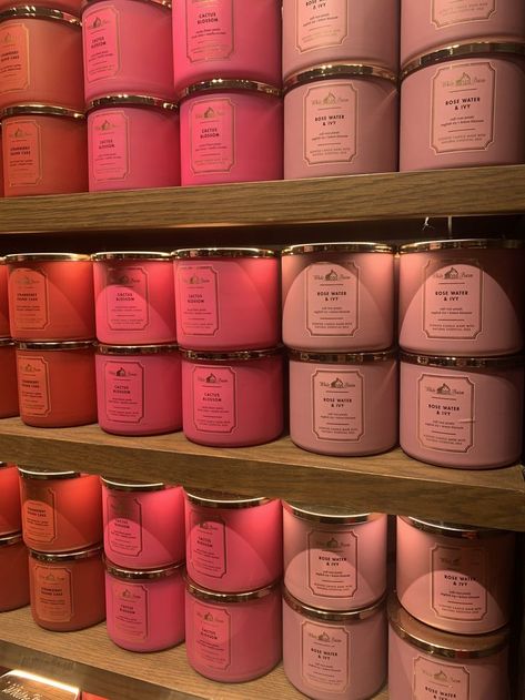 light femme pink aesthetic coquette Scented Candles Aesthetic, Pink Aesthetic Coquette, Candle Obsession, Bath N Body Works, Pink Lifestyle, Cozy Candles, Candle Store, Candle Aesthetic, Aesthetic Coquette