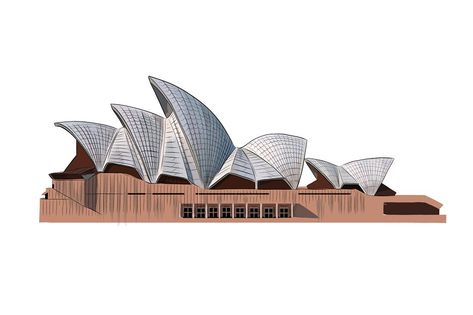 Sydney Opera House Drawing, Architecture Drawing Plan, Drawing Realistic, House Illustration, House Drawing, Book Art Drawings, Colorful Drawings, Architecture Drawing, Matrix