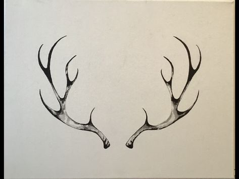 Dear Horn Tattoo, Antlers Tattoos For Women, Minimalist Antler Tattoo, Dainty Antler Tattoo, Fine Line Antler Tattoo, Deer Horns Tattoo, Stag Antler Tattoo, Simple Antler Tattoo, Antler Collar Bone Tattoo