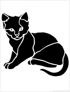 Tons of stencils and templates - not just for Hallowe'en.     #printables Homemade Photo Frames, Cat Template, Animal Stencil, Stencils Printables, Glass Engraving, 카드 디자인, Silhouette Stencil, Kittens Playing, Free Cats