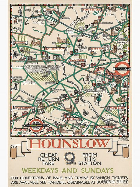 Train Station Art, London Underground Map, Underground Map, Train Map, London Transport Museum, Travel Advertising, Transportation Poster, Railway Posters, Train Stations