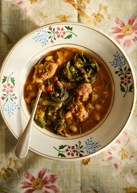 Mary Berry Harissa-Spiced Lamb | Comforting Casserole Julius Roberts, Sausage Stew, Bean Stew, Hearty Stews, Butter Beans, Stew Recipe, Swiss Chard, Plum Tomatoes, Latest Recipe