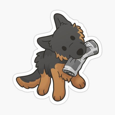 ncdoggGraphics Shop | Redbubble Newspaper Sticker, Blue German Shepherd, Cute Dog Drawing, Stickers Cool, Sticker Design Inspiration, Black German Shepherd, Tumblr Stickers, Dog Stickers, Animal Stickers