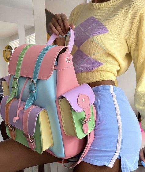 Backpack: Grafea Danish Pastel Aesthetic Outfits, Danish Pastel Clothes, Danish Pastel Outfits, Pastel Fits, Pastel Bags, Pastel Danish, Tas Hermes, Pastel Outfits, Kawaii Bags