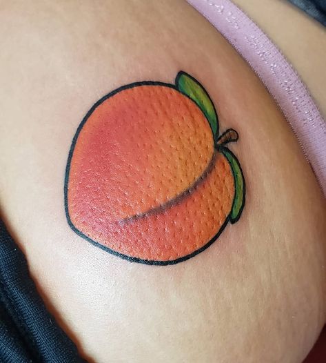 Did this little peach emoji on @sarahnettnin a while back ago. #peach #peaches #emoji #butt #tattoogirls #tattoolover #inkaddict #tattoosketch #inklife #inktattoo #artistoninstagram #artiste #tattooistartmag #inkedmagazine #inkmasters made with the best @sobaone @danselfmade @adam_ciferri @cheyenne_tattooequipment @eikondevice @eternalink Georgia Tattoo, Peach Emoji, Emoji Tattoo, Peach Tattoo, Usa Tattoo, Bestie Tattoo, Bff Tattoos, Tattoo Portfolio, Small Tattoo Designs