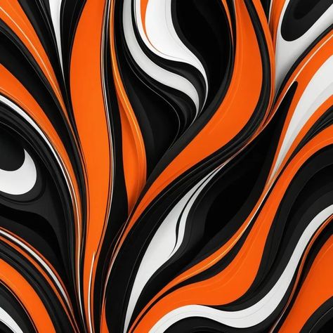 Orange , Black And White Abstract Waves #orangewallpaper #abstractwallpaper Orange And Black Wallpaper, Orange And Black Background, Abstract Forms, Abstract Waves, Orange Wallpaper, Black And White Wallpaper, Digital Backgrounds, June 21, Printable Artwork