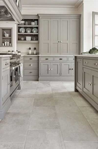 23 Gray Tile Design Ideas for Your Kitchen & Bath - Sebring Design Build Meadowlands Farm, Tom Howley Kitchens, Interior Ikea, Dream Kitchens Design, White Kitchen Design, Grey Kitchen Cabinets, Kitchen Floor Tile, Grey Kitchen, Kitchen Floor