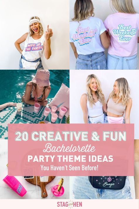 Bachelorette Ideas Themes, Bachelorette Party Themes Dress Up, Bachelorette Party Bus Themes, Easy Bachelorette Outfit Themes, Clever Bachelorette Themes, Bachlorette Party Ideas Themes Funny, Uncommon Bachelorette Themes, Subtle Bachelorette Themes, Different Bachelorette Themes