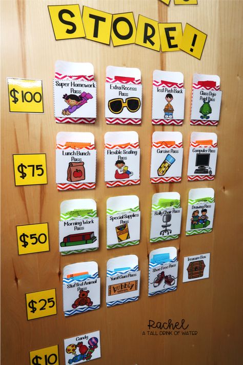 An easy and quick way to set up a classroom store that won't be a hassle every time! Class Dojo Rewards, Classroom Shop, Classroom Store, Class Store, Classroom Incentives, Classroom Economy, Ms Rachel, Classroom Management Elementary, Classroom Organization Elementary