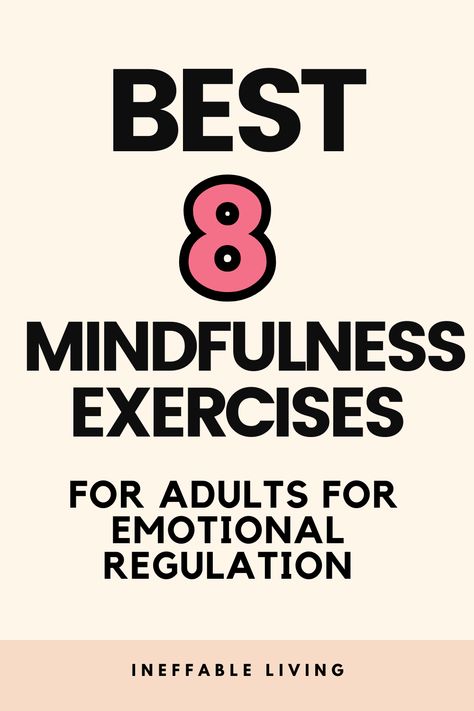 Exercise For Emotional Regulation, Emotion Regulation Activities For Adults, Emotional Regulation For Adults, Mindful Exercises, Mindfulness Skills, Emotional Regulation Activities, Improving Mental Health, Mind Wellness, Manage Your Emotions