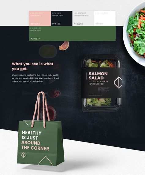 Coming from a clean aesthetic and the premise of a new concept of healthy food store in Miami, at DHNN we worked on Urban Green’s identity.Developing the brand’s visual universe for its website, social media and Store design, packaging design and comple… Healthy Food Store, Healthy Food Packaging, Healthy Food Branding, Green Branding, Healthy Brands, Branding Behance, Food Branding, Healthy Instant Pot Recipes, Healthy Food Delivery