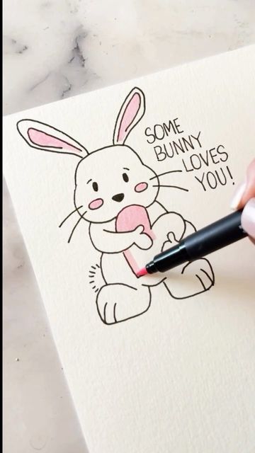 Valentine’s Day Sketch Ideas, Bunny Valentines Day Cards, Valentine’s Day Drawings Easy, Valentine Sketches, Valentines Drawings Ideas Easy, Valentines Day Drawings, Preschool Valentines Activities, Valentine Cards To Make, Valentines Activities