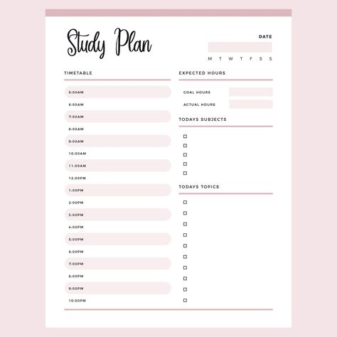 Printable Study Planner goodnotes_academic_planner_template_free #monthlyplannerpages #bookplanner #courseplannernotion. Timetable For Students, University Schedule, Planner For School, Study Schedule Template, Study Timetable, Timetable Template, Assignment Planner, Daily Routine Planner, School Timetable