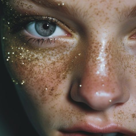 Metalbolic Balance ✨ Golden freckles by me and midjourney | Instagram Gold Freckles, People Can Change, Fools Gold, Fool Gold, Blue Eyeshadow, December 22, Pawn Shop, Character Art, Glitter