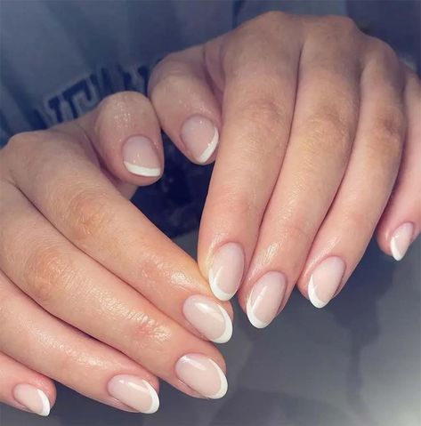 Milky French Manicure, French Nail Polish, Nails Milky, Almond Nails Pink, White French Nails, Pink French Nails, Gel Nails French, Milky Nails, Nude Nail Designs