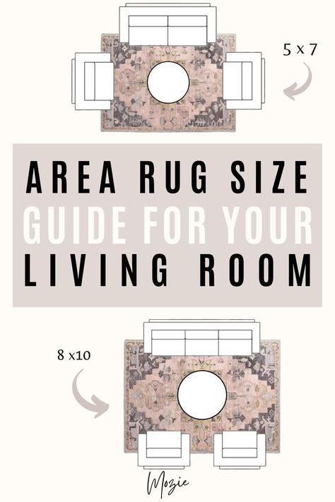 In this post we give your an area rug size guide that has all the reasons why you should choose a certain type of rug depending on the amount of space you have in your living room. We created this guide after moving into our apartment, because we realized that as the space changes, so does the size of your area rug! Click the pin above to make sure the area rug you have in your living room is the right scale and size based on your living room furniture placement! 5x7 Rug In Living Room Layout, Layer Area Rugs In Living Room, Small Living Room Rug Placement, 5x7 Rug In Living Room, Rugs For Small Living Room, Rug Size Guide Living Room, Accent Rugs Living Room, Area Rug Size Guide, Rug In Living Room