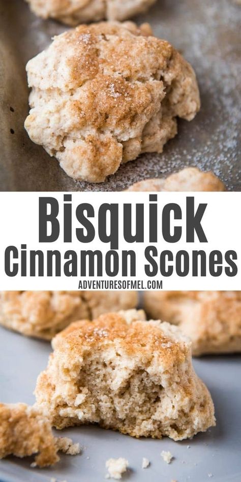 Bisquick Recipes Dinner, Bisquick Recipes Breakfast, Bisquick Cinnamon Rolls, Impossible Quiche, Cinnamon Scones Recipe, Kids Foods, Baked Donut, Cinnamon Scones, Scones Recipe Easy