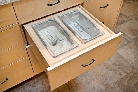 Flour and sugar bins in lower cabinet drawer - Traditional - Kitchen - Minneapolis - by APEX Design Build | Houzz Flour Drawer, Drawer In Kitchen, Bin Drawer, Apex Design, Low Cabinet, Kitchen Reno, Cabinet Drawer, Traditional Kitchen, Cabinet Drawers