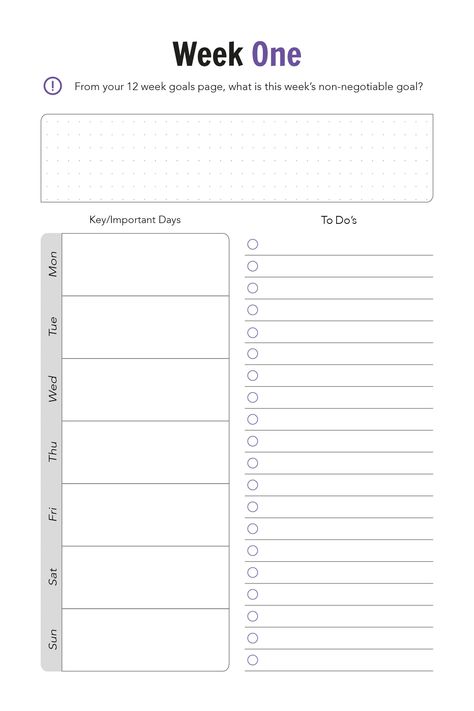 12 Week Planner, 12 Week Year Planner, 12 Week Year, Day Planner Template, Week Schedule, Week Planner, Printable Weekly Planner, Year Planner, Goal Planner