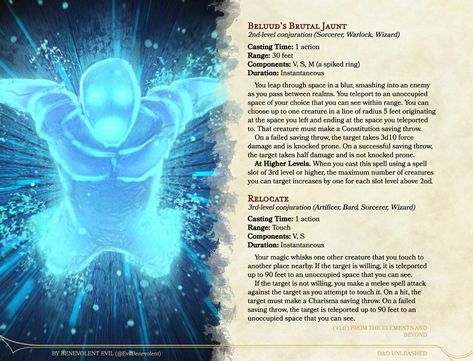 Teleportation Spell, Homebrew Spells, Dnd Spell Cards, Dnd Homebrew, Dnd Classes, Magic System, D D Items, Dungeons And Dragons Classes, Writing Fantasy