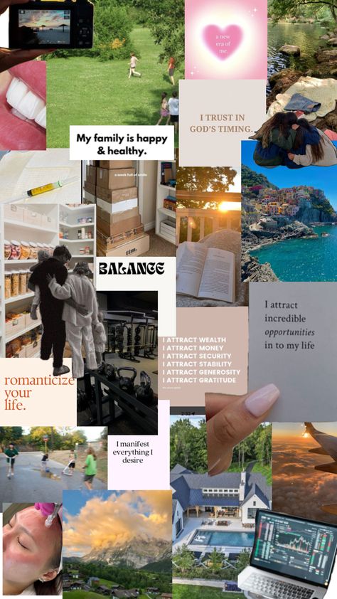 Vision board Family Vision Board, Family Wealth, Vision Board Aesthetic, Craft Market Display, Board Aesthetic, Wealth Manifestation, Gods Timing, Attract Money, Attract Wealth