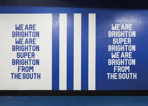 Brighton & Hove Albion FC — Filthy Seagull Display на Behance Brighton And Hove Albion, Custom Typeface, Brighton Hove Albion, Brighton & Hove Albion, Premier League Football, Brighton And Hove, Fourth Wall, Football Design, Location Photography