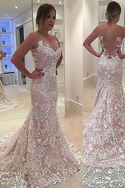 Wedding Dress Mermaid, Boho Bridal Dress, Lovely Wedding Dress, Cheap Wedding Dresses Online, Mermaid Prom Dress, Dress Mermaid, Applique Wedding, V Neck Wedding Dress, Sweetheart Wedding Dress